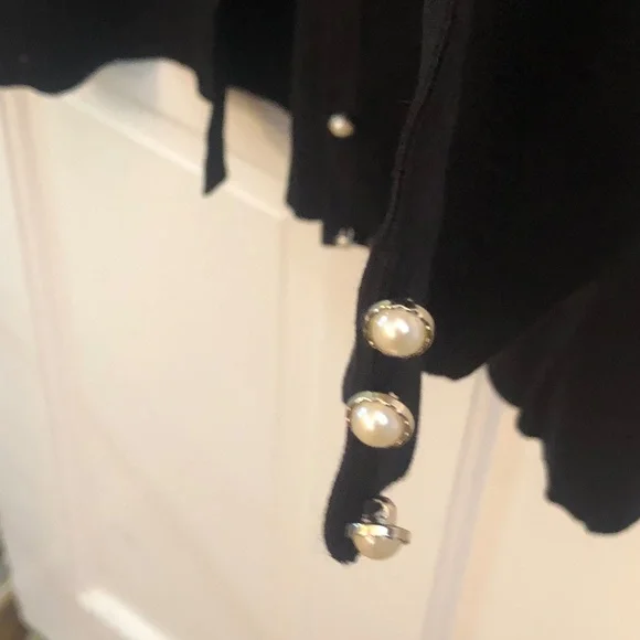 Premise studio 3/4 sleeve black pearl button sweater 2X - Picture 5 of 6